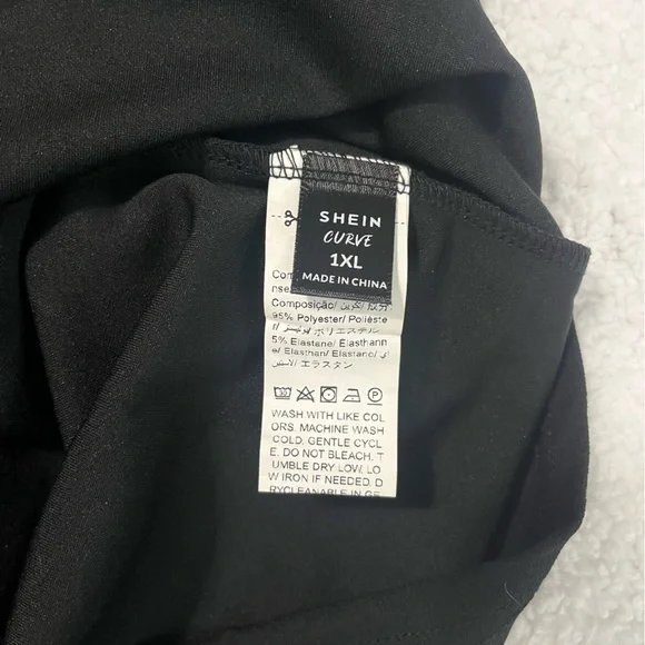 Shein Curve black dress with silver straps and accents. - Picture 4 of 8